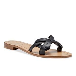 Sarah Flint Black Leather Slides